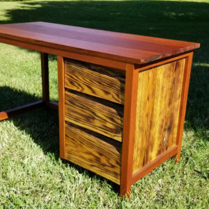 Mahogany and oak desk 2