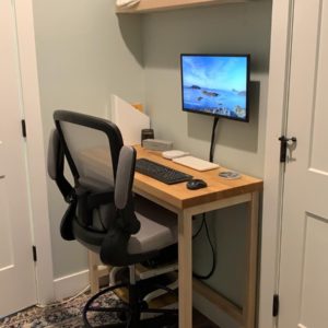 Small white oak workstation