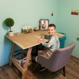 Large plywood top children's desk