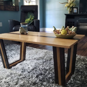 Modern style Coffee Table w/ trapezoid base 2