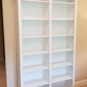 White bookshelf