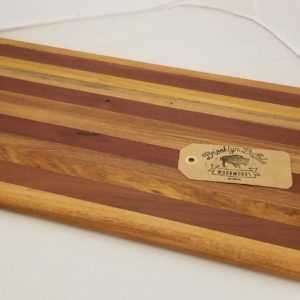 Edge grain tropical hardwood cutting board