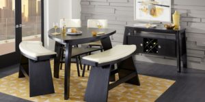 contemporary wooden dining room table